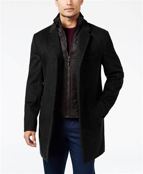 michael kors mens jacket - black|michael kors men's overcoat macy's.